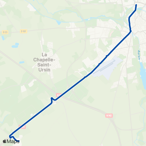 TER Fluo (Grand Est) Bourges - Issoudun - Châteauroux (Car) map