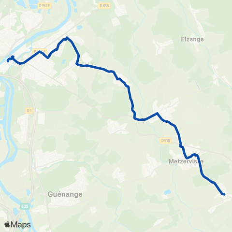 TER Hauts-de-France Thionville - Creutzwald map