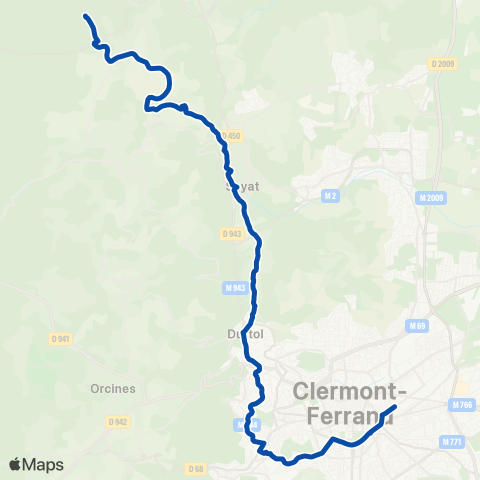 TER Nomad (Normandie) Clermont-Ferrand - le Mont Dore map