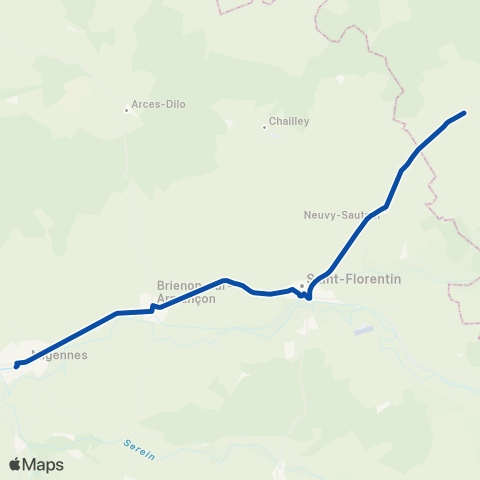 TER Aléop (Pays de la Loire) Troyes - Laroche Migennes map