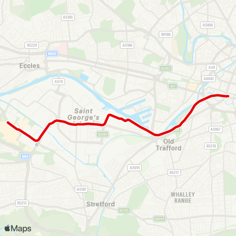 Metrolink Cornbrook - Trafford Centre map