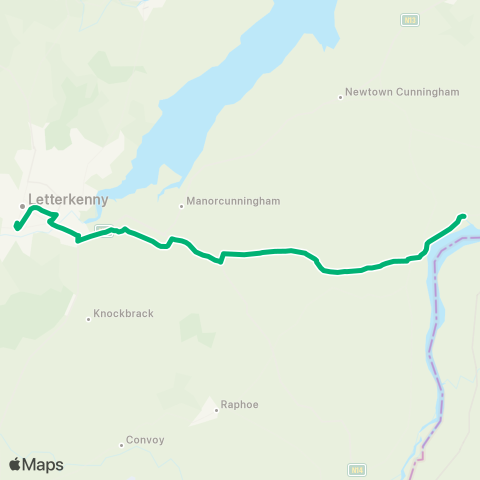 TFI Local Link Carrigans (Post Office) - Letterkenny map