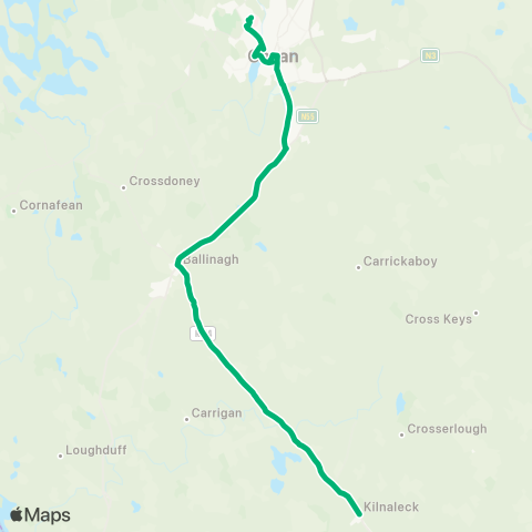 TFI Local Link Cavan Hospital - Kilnaleck map