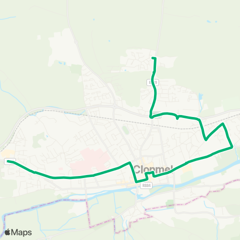 TFI Local Link Crann Ard - Poppyfield Retail Park map