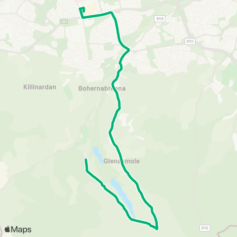 TFI Local Link Tallaght Luas - Ballinascorney map