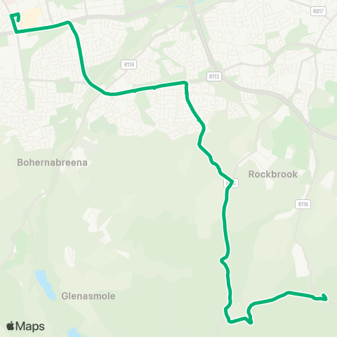 TFI Local Link Tallaght Luas - Tibradden map