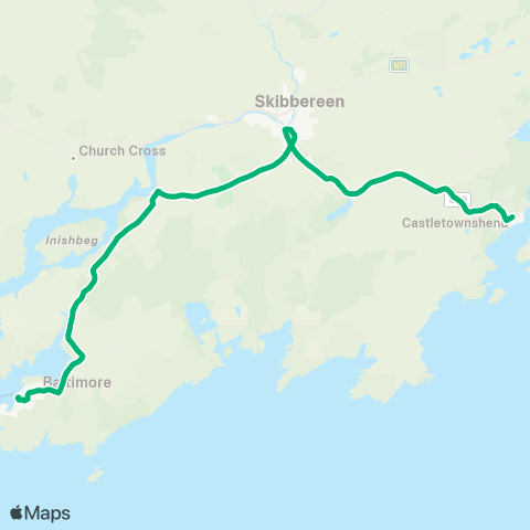 TFI Local Link Baltimore - Castletownshend map