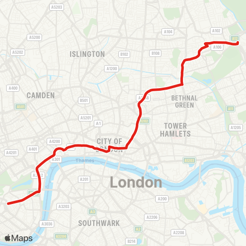 TfL Hackney Wick - Victoria map