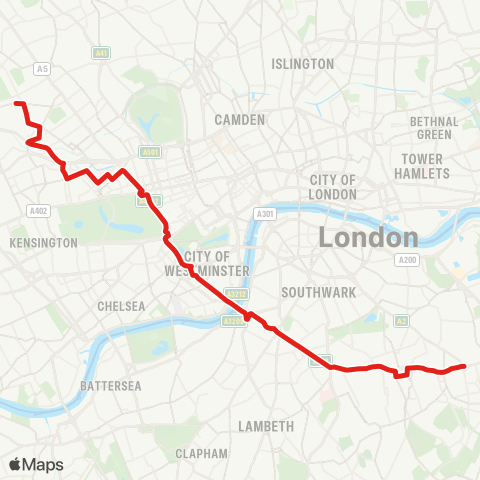 TfL Queen's Park - Victoria - New Cross Gate map