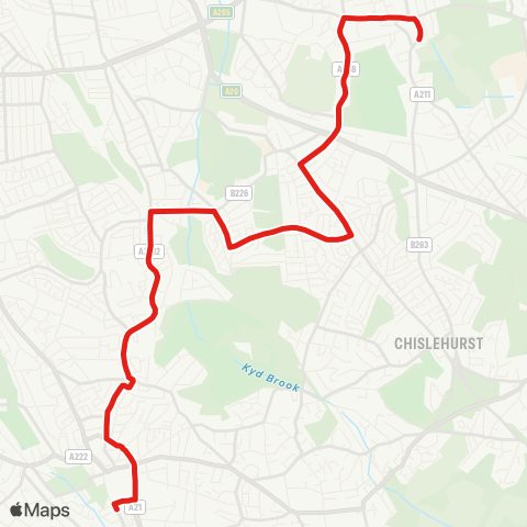 TfL Bromley - Grove Park - Eltham map