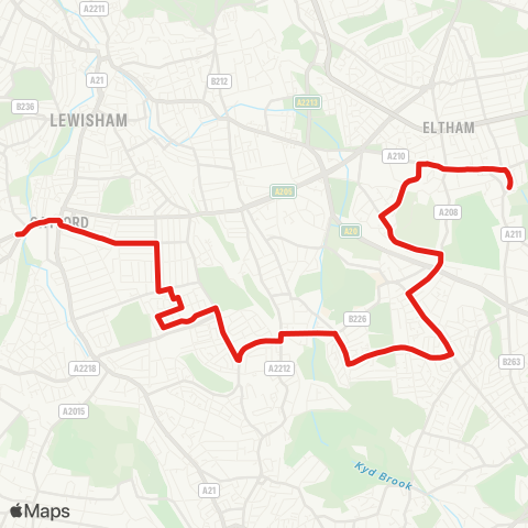 TfL Catford - Grove Park - Eltham map