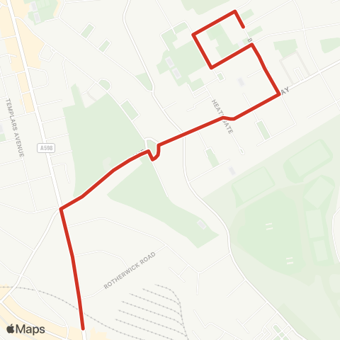 TfL Golders Green - Hoop Ln - Meadway - Henrietta Barnett Sch map