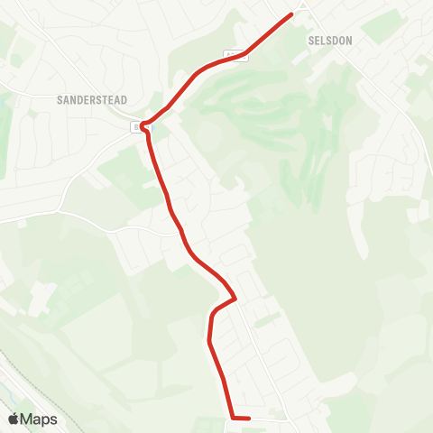 TfL Warlingham Sch - Sanderstead - Selsdon map