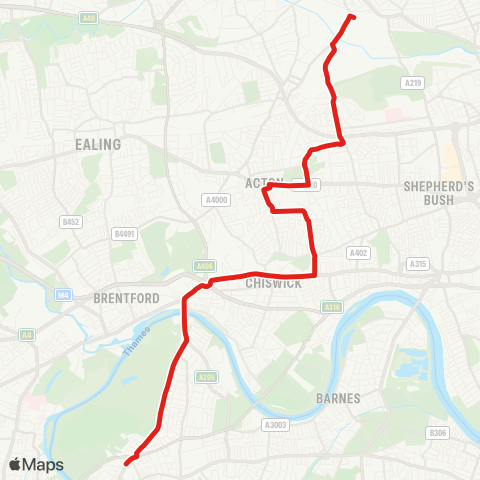 TfL Richmond - Willesden Junction map