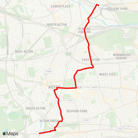 TfL Willesden Junction - Gunnersbury map