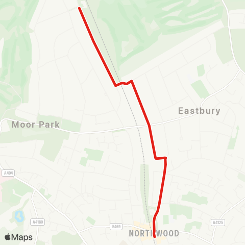 TfL Moor Park - Northwood map