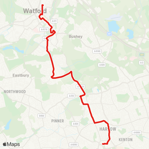 TfL Watford Junction - Harrow & Wealdstone map