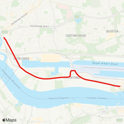 TfL Canning Town - King George V map