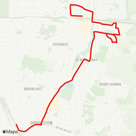 TfL Orpington - St Mary Cray map