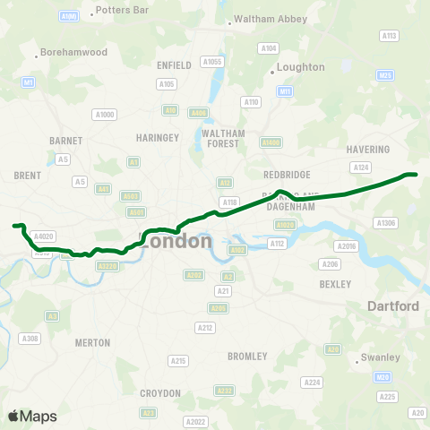 TfL District map