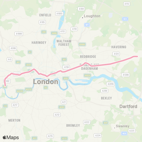 TfL Hammersmith & City map