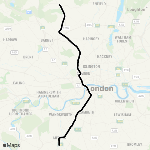 TfL Northern map