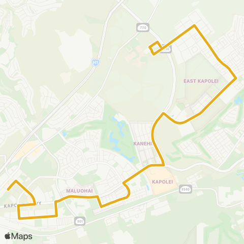 TheBus Kapolei Circulator map