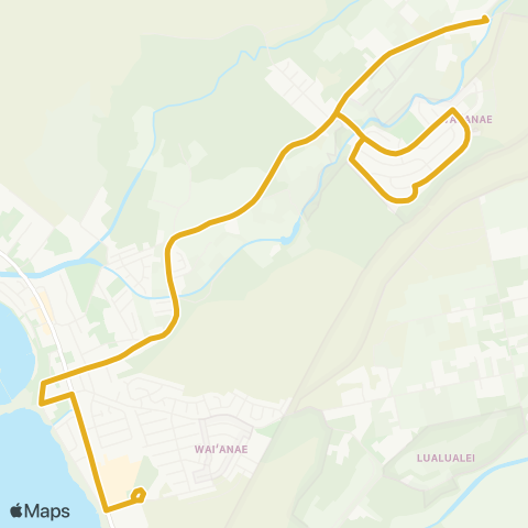 TheBus Waianae Valley map