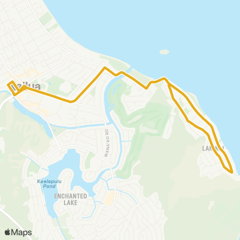 TheBus Kailua-Lanikai map