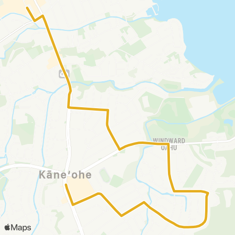 TheBus Kaneohe Circulator map