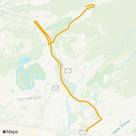 TheBus Moanalua Valley-Kalihi Transit Center map