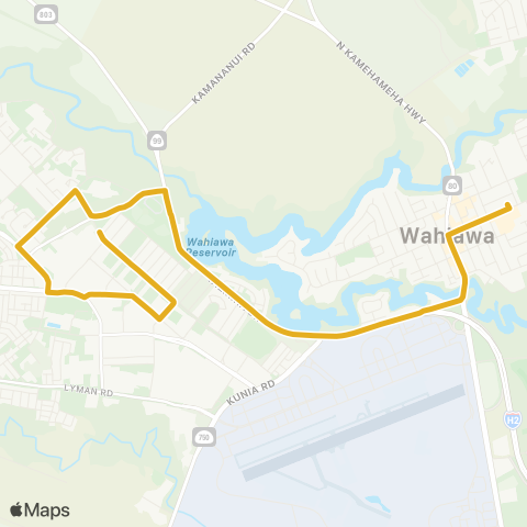 TheBus Schofield-Wahiawa Transit Center map