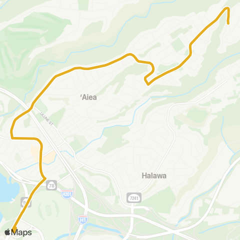 TheBus Aiea Heights-Aloha Stadium map