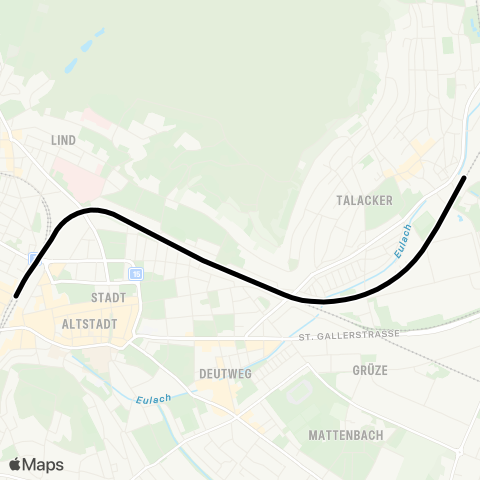 THURBO Winterthur - Oberwinterthur map