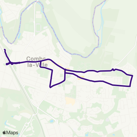 Seine Sénart Bus Gare de Combs-la-Ville Quincy↔︎Gare de Combs-la-Ville Quincy map