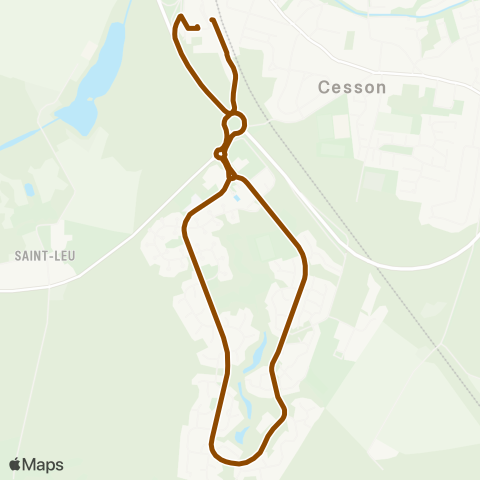 Seine Sénart Bus Cesson Gare↔︎Cesson Gare map