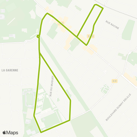 Île-de-France Mobilités Gare de Montgeron↔︎Gare de Montgeron map