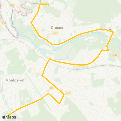 Île-de-France Mobilités Collège Pompidou↔︎Plaine Haute map