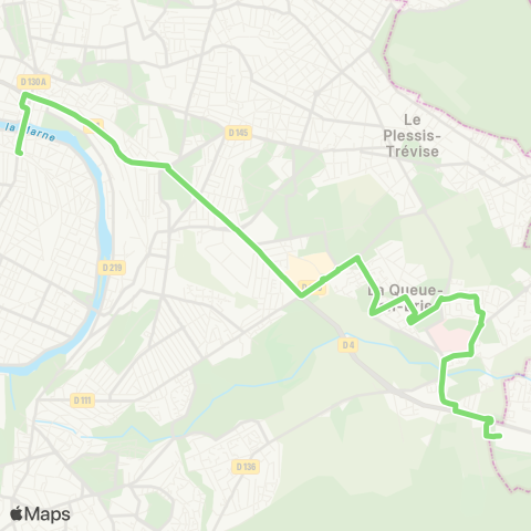 Marne et Seine Gare de Champigny↔︎Ccial les 4 Chênes map