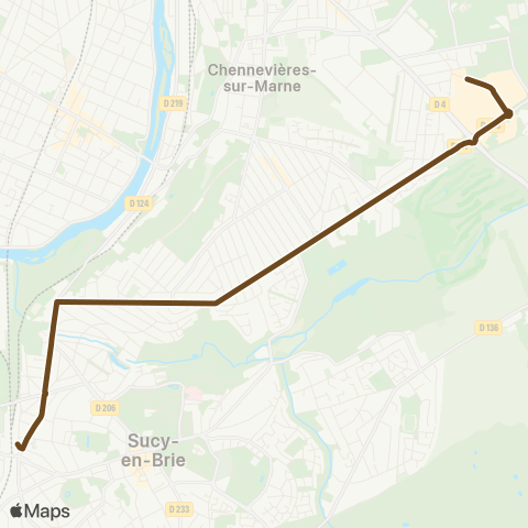 Marne et Seine Ctre comm. Pince Vent↔︎Gare de Sucy-Bonneuil map