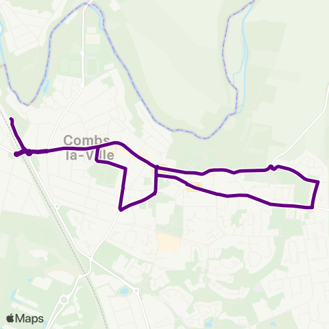 Seine Sénart Bus Gare de Combs-la-Ville Quincy↔︎Gare de Combs-la-Ville Quincy map