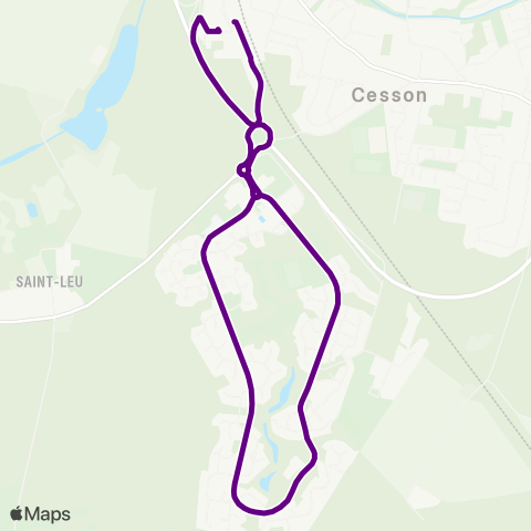 Seine Sénart Bus Cesson Gare↔︎Cesson Gare map