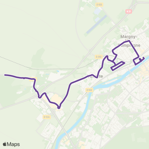 TIC - Réseau urbain Gare - Bois de Plaisance map