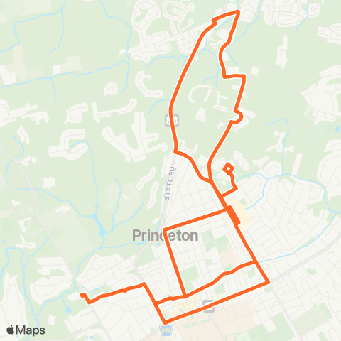 TigerTransit Princeton Muni Transit map