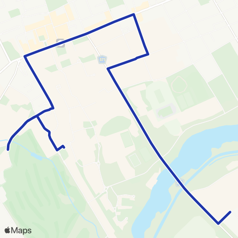 TigerTransit Evening Grad Coll to Meadows via Princeton Sta map