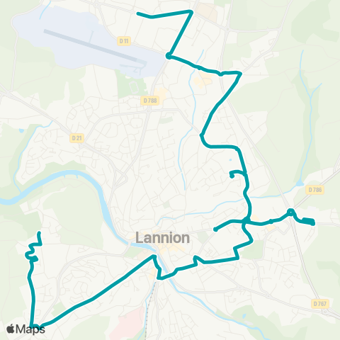 TILT Lannion Ampère - Lannion Roz ar gaved map