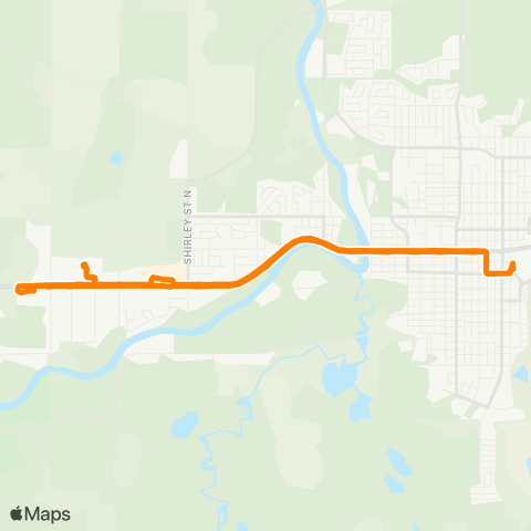 Timmins Transit Riverside map