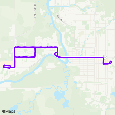 Timmins Transit Park Avenue map