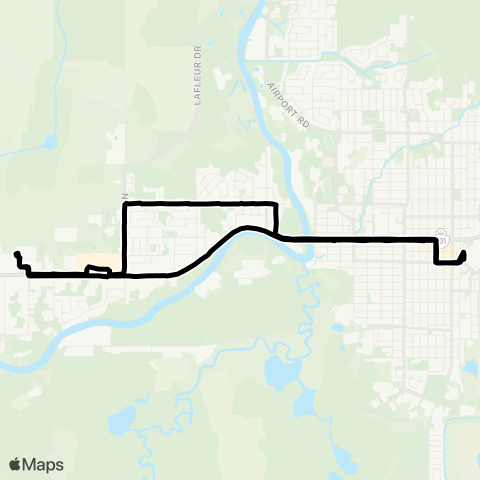 Timmins Transit Park/Riverside map