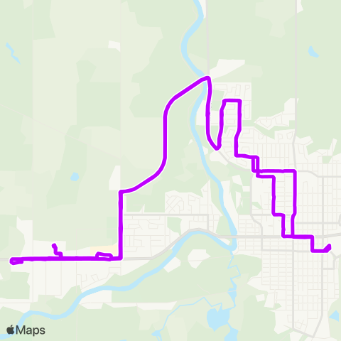 Timmins Transit Timmins/Porcupine Eastbound/Westbound map